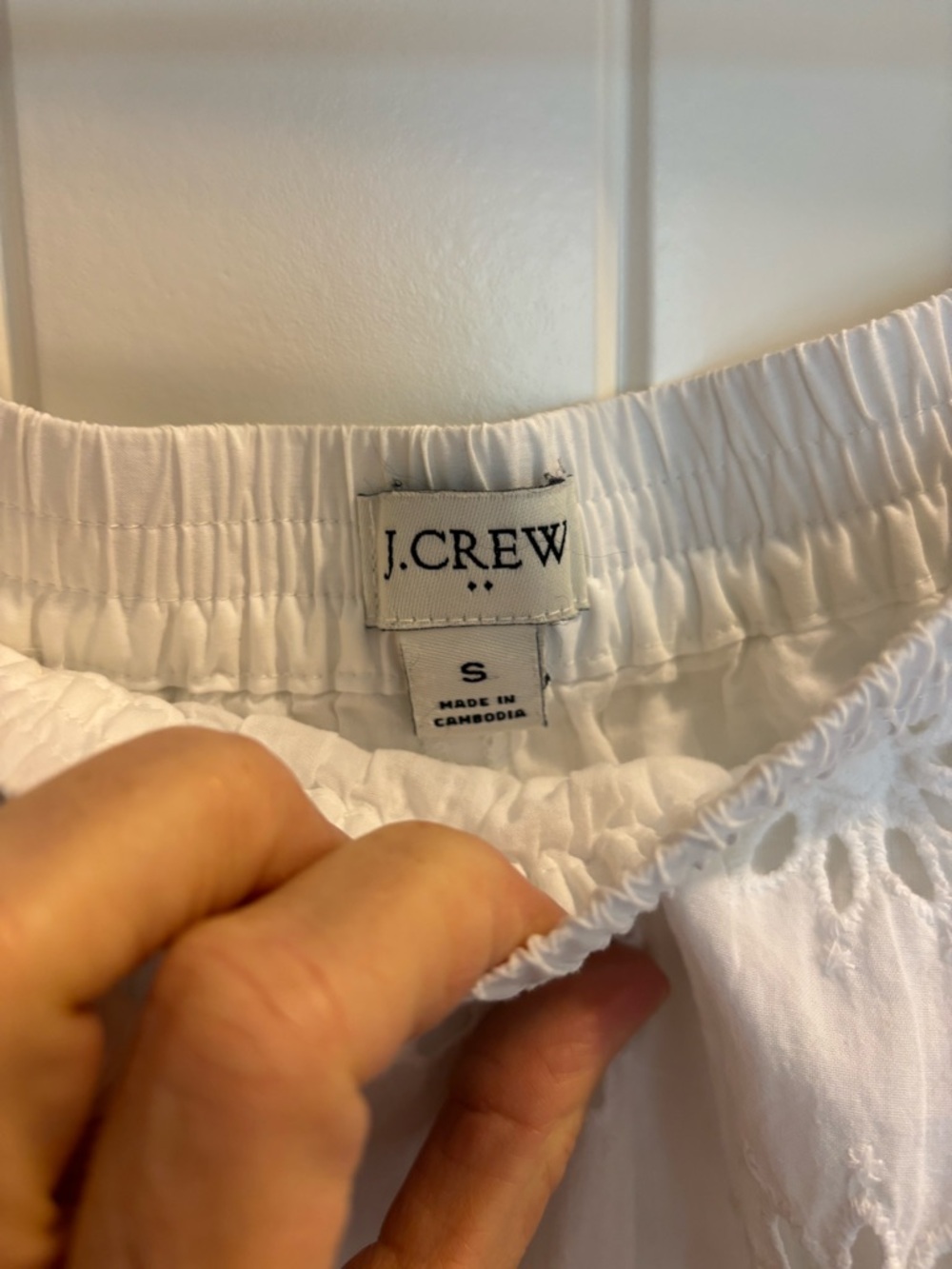 JCrew Factory Cotton Eyelet MIDI Skirt, size Small - Picture 8 of 9